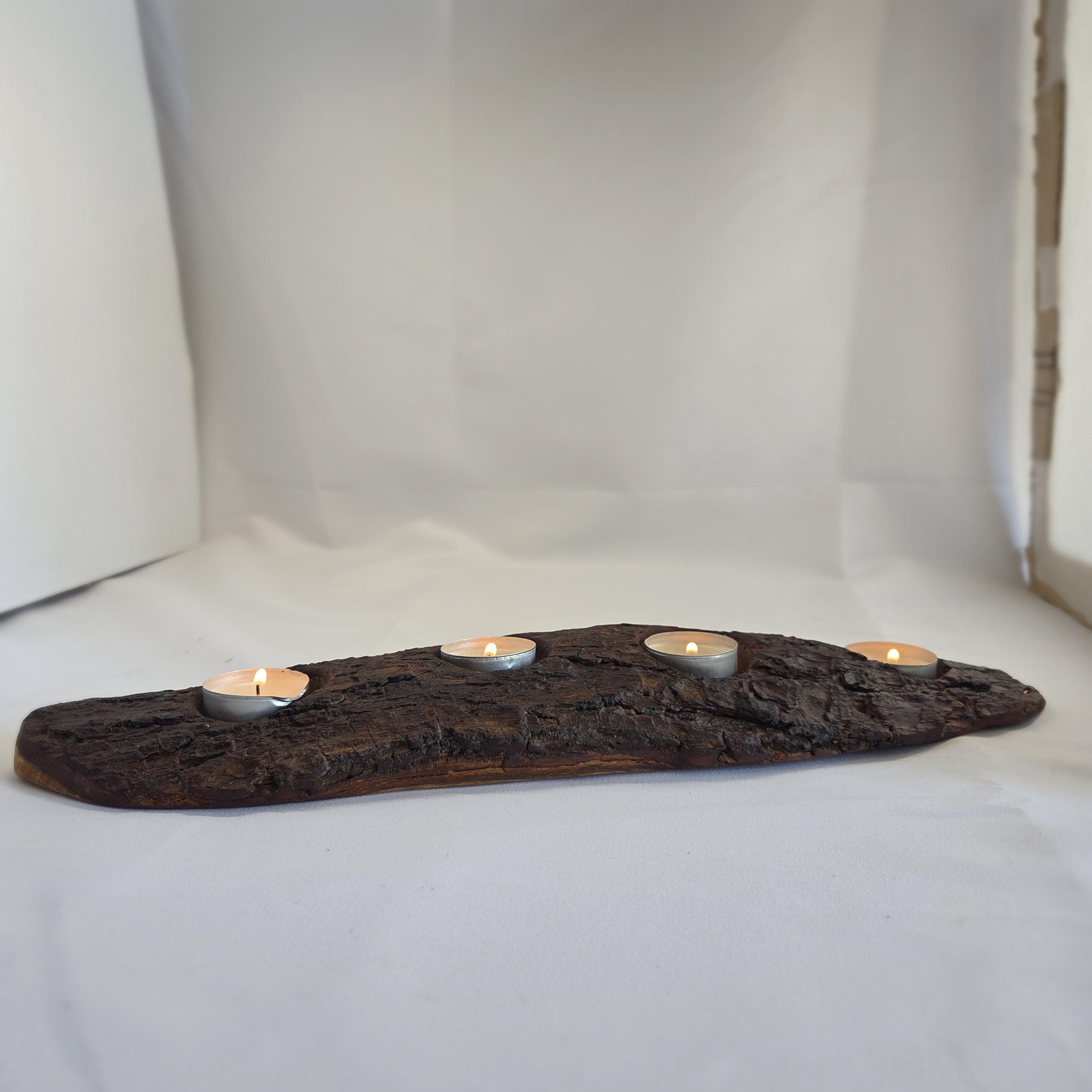 Storm-Fallen Oak 4 Tealight Holder, made in Wotton-under-Edge, Gloucestershire, by Bough & Burrow - View 6