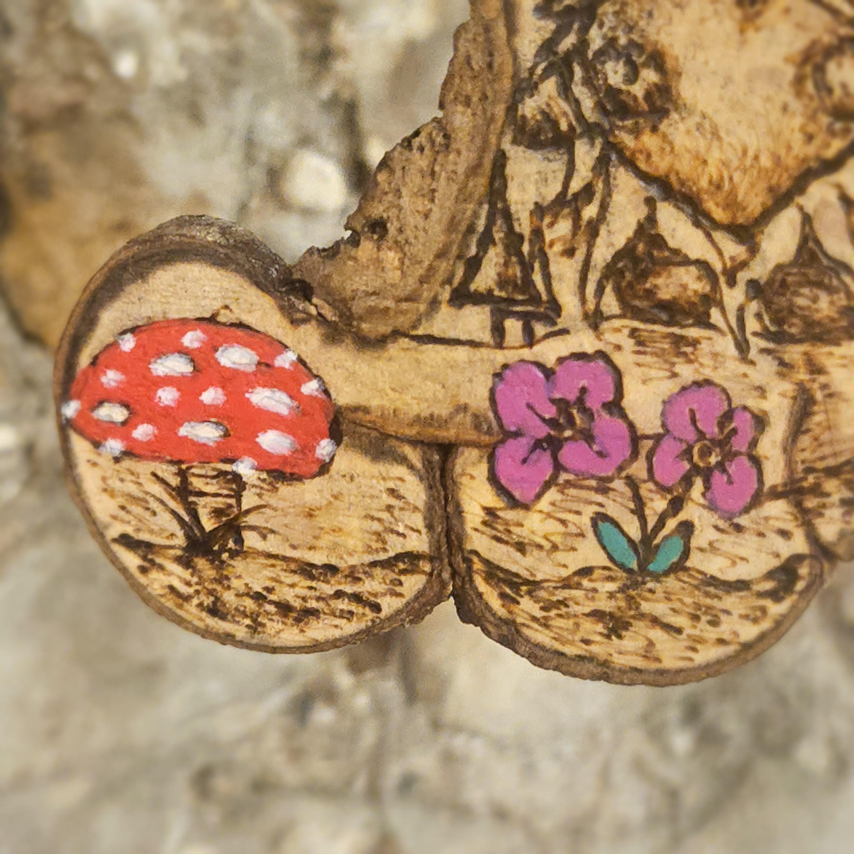 Hazel Wood Keepsake: Woodland Gonk with Heart, Hazel, Hazel, made in Wotton-under-Edge, Gloucestershire, by Bough & Burrow - View 5
