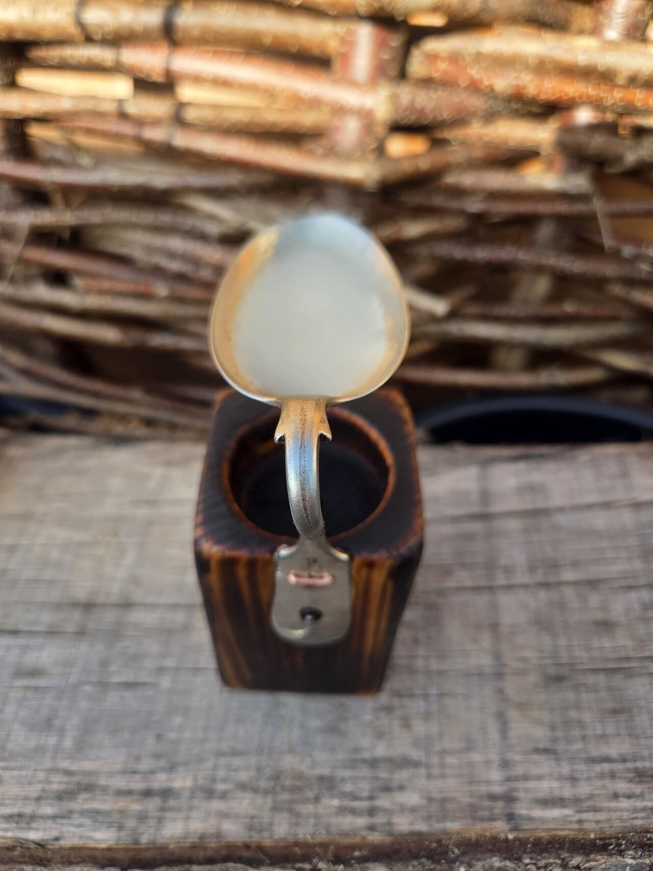 Vintage Spoon Oil & Wax Melt Burner | OWB-002, Copper Wire, made in Wotton-under-Edge, Gloucestershire, by Bough & Burrow - Main image