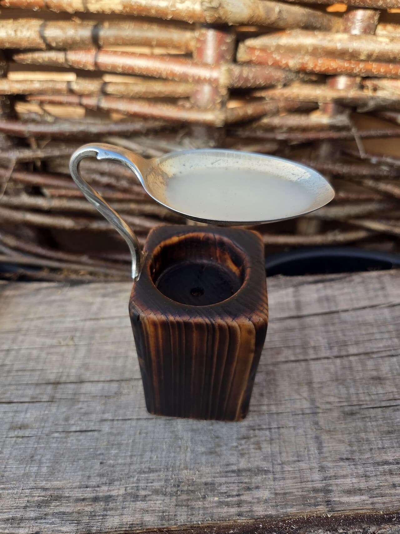 Vintage Spoon Oil & Wax Melt Burner | OWB-002, Copper Wire, made in Wotton-under-Edge, Gloucestershire, by Bough & Burrow - View 2