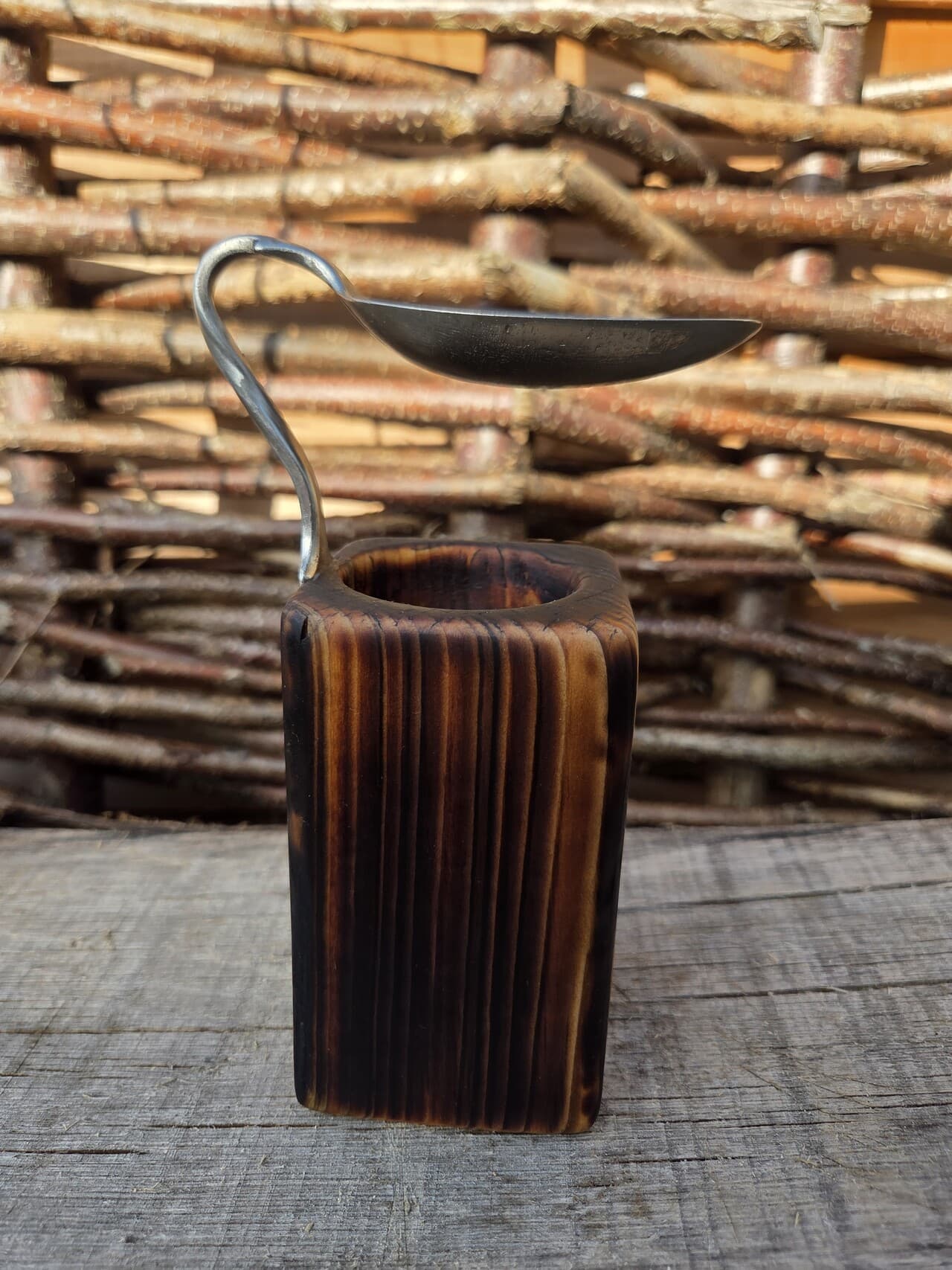 Vintage Spoon Oil & Wax Melt Burner | OWB-002, Copper Wire, made in Wotton-under-Edge, Gloucestershire, by Bough & Burrow - View 3