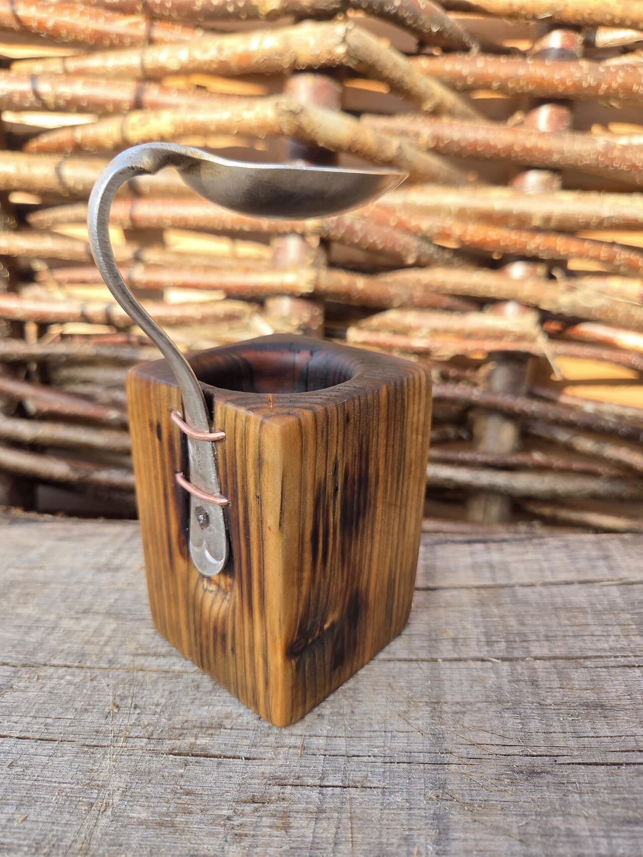 Vintage Spoon Oil & Wax Melt Burner | OWB-003, Copper Wire, made in Wotton-under-Edge, Gloucestershire, by Bough & Burrow - View 9