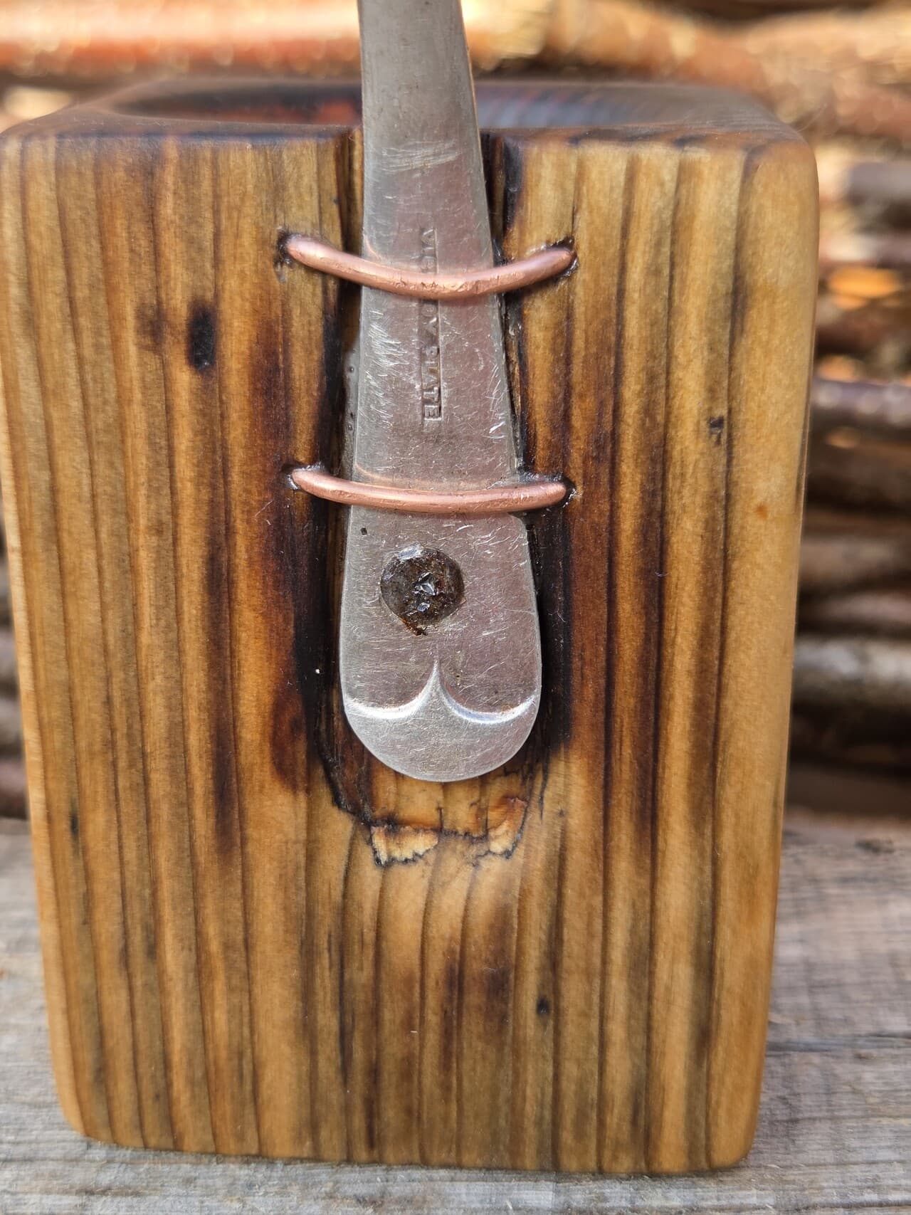 Vintage Spoon Oil & Wax Melt Burner | OWB-003, Copper Wire, made in Wotton-under-Edge, Gloucestershire, by Bough & Burrow - View 11