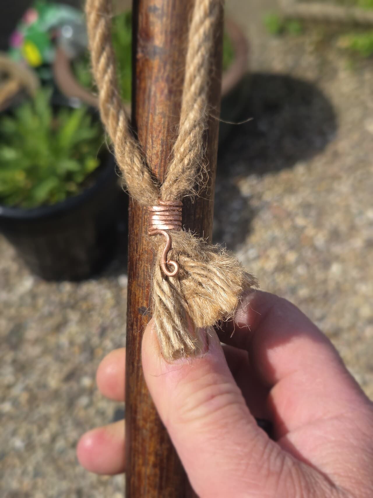 Small Hazel Hiking Stick with Compass | HS-005, Hazel, made in Wotton-under-Edge, Gloucestershire, by Bough & Burrow - View 11