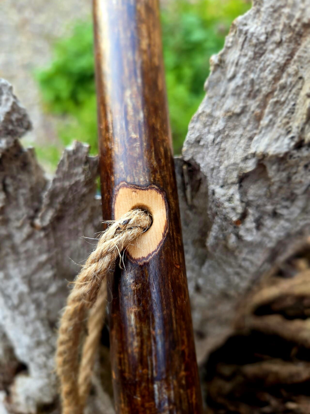 Scottish Hazel Hiking Stick with Heart Detailing | HS-006, Hazel, Hazel, made in Wotton-under-Edge, Gloucestershire, by Bough & Burrow - View 7
