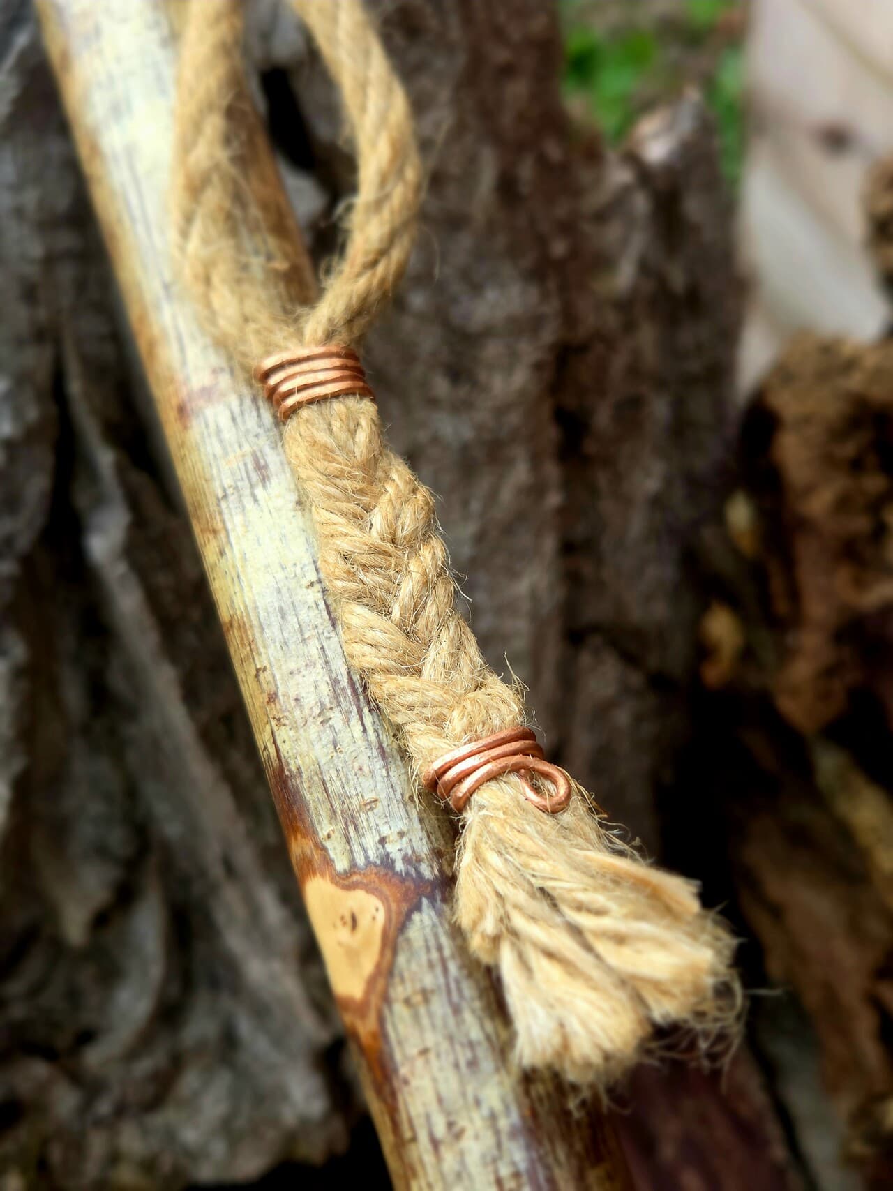 Slender Hazel Hiking Stick | HS-004, Hazel, made in Wotton-under-Edge, Gloucestershire, by Bough & Burrow - View 2