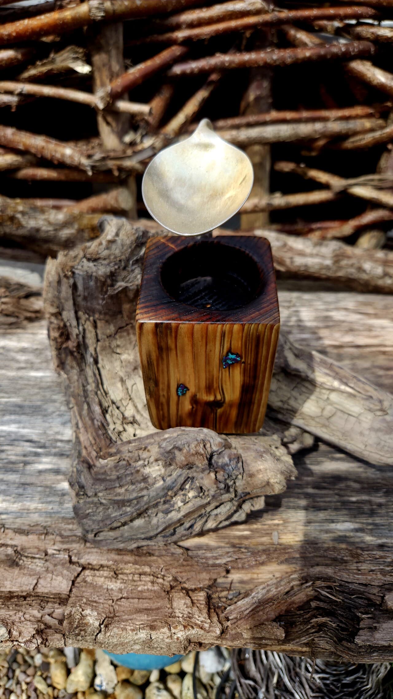 Vintage Spoon Oil & Wax Melt Burner | OWB-003, Copper Wire, made in Wotton-under-Edge, Gloucestershire, by Bough & Burrow - View 2