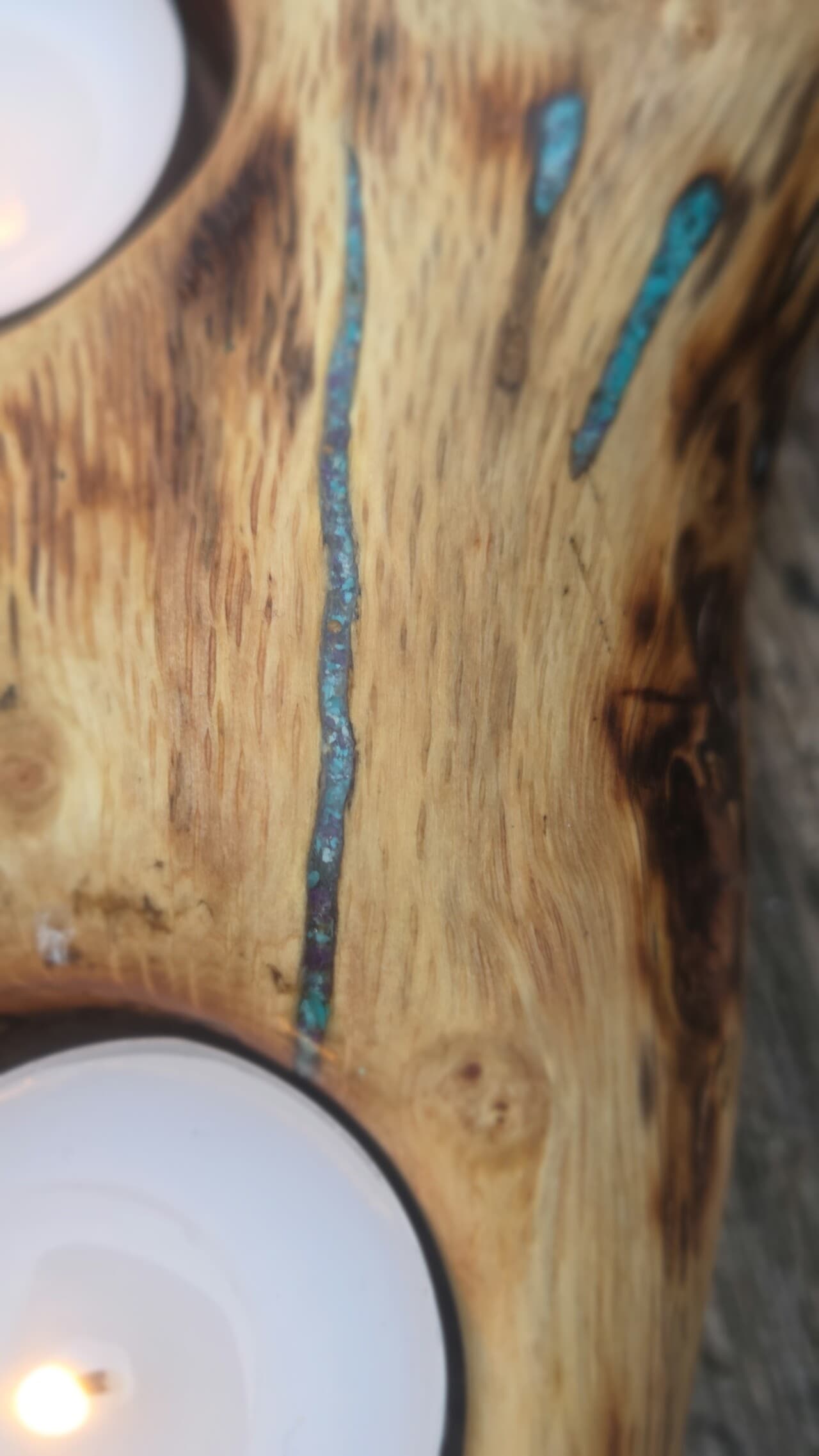 Hazel Tealight Holder with Semi-Precious Stones | TLH-008, Hazel, made in Wotton-under-Edge, Gloucestershire, by Bough & Burrow - View 4