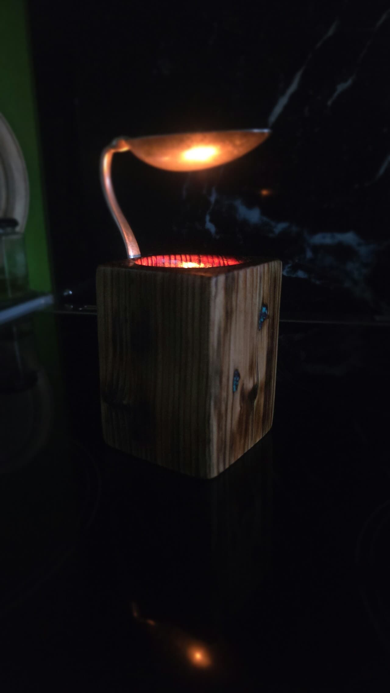 Vintage Spoon Oil & Wax Melt Burner | OWB-003, Copper Wire, made in Wotton-under-Edge, Gloucestershire, by Bough & Burrow - View 15