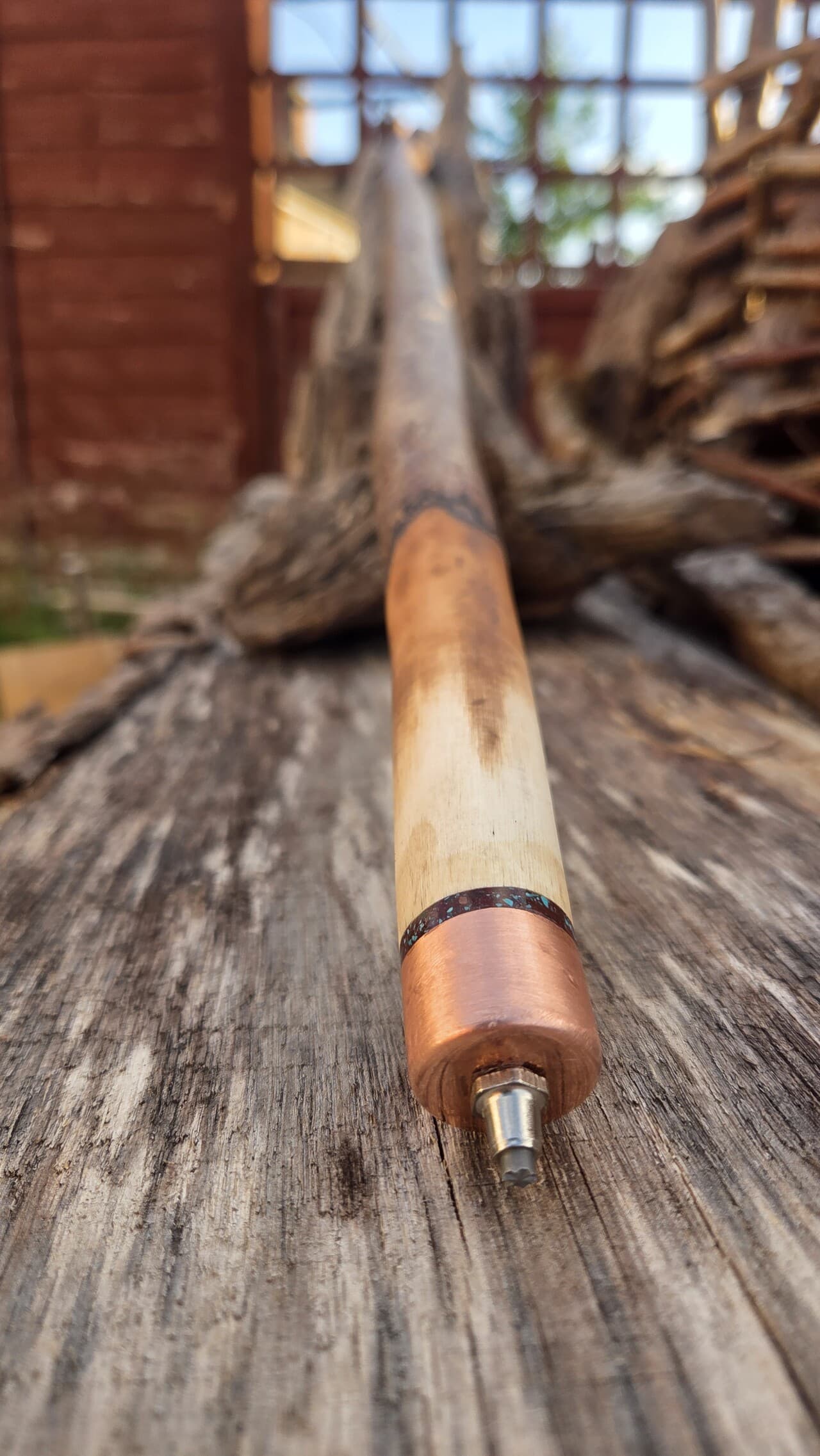 Hazel Hiking Stick with Wood Spirit | HS-010, Hazel, made in Wotton-under-Edge, Gloucestershire, by Bough & Burrow - View 14