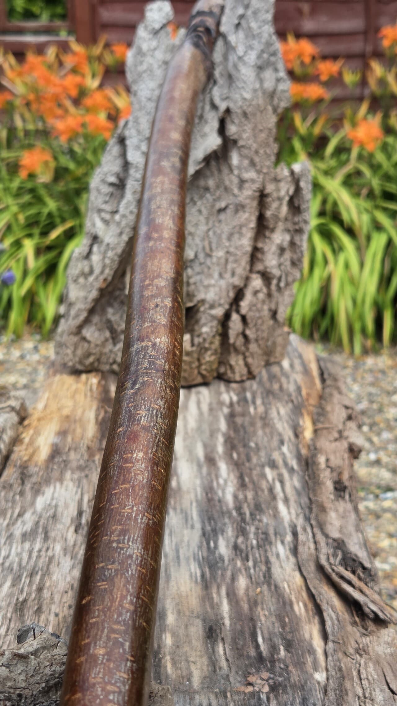Hazel Hiking Stick with Wood Spirit | HS-010, Hazel, made in Wotton-under-Edge, Gloucestershire, by Bough & Burrow - View 8