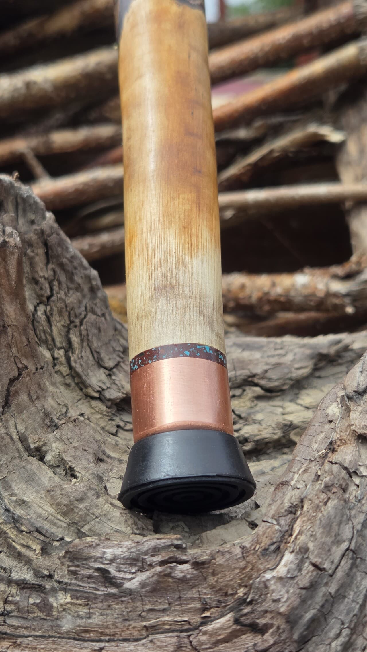 Hazel Hiking Stick with Wood Spirit | HS-010, Hazel, made in Wotton-under-Edge, Gloucestershire, by Bough & Burrow - View 20