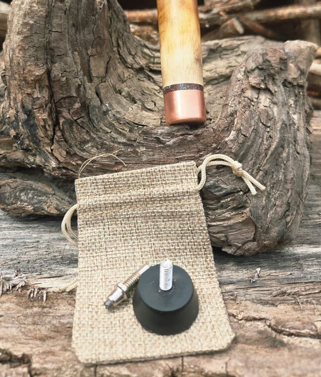 Hazel Hiking Stick with Wood Spirit | HS-010, Hazel, made in Wotton-under-Edge, Gloucestershire, by Bough & Burrow - View 21