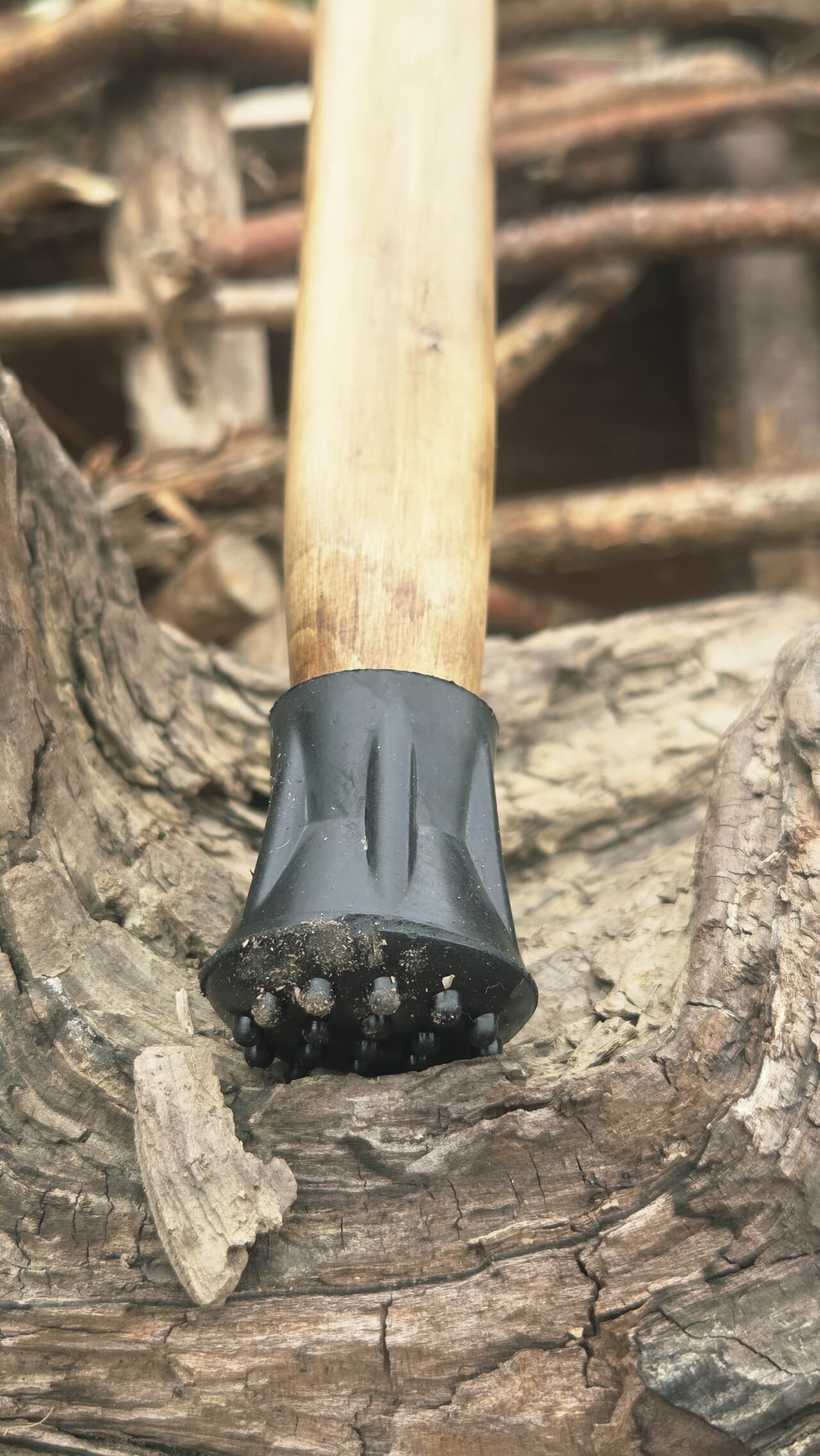 Hazel Thumbstick with Gemstone Inlays | TWS-002, Hazel, Hazel, made in Wotton-under-Edge, Gloucestershire, by Bough & Burrow - View 13