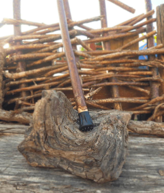 Hazel Walking Stick with Red Ochre | WS-001, Hazel, made in Wotton-under-Edge, Gloucestershire, by Bough & Burrow - View 13