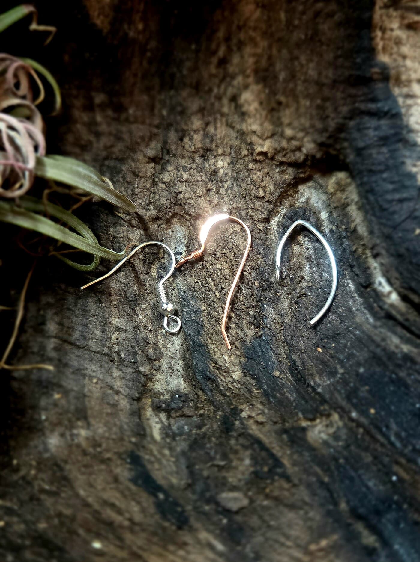 Cornish Driftwood Drop Earrings with Fuchsite & Turquoise Inlay, made in Wotton-under-Edge, Gloucestershire, by Bough & Burrow - View 6
