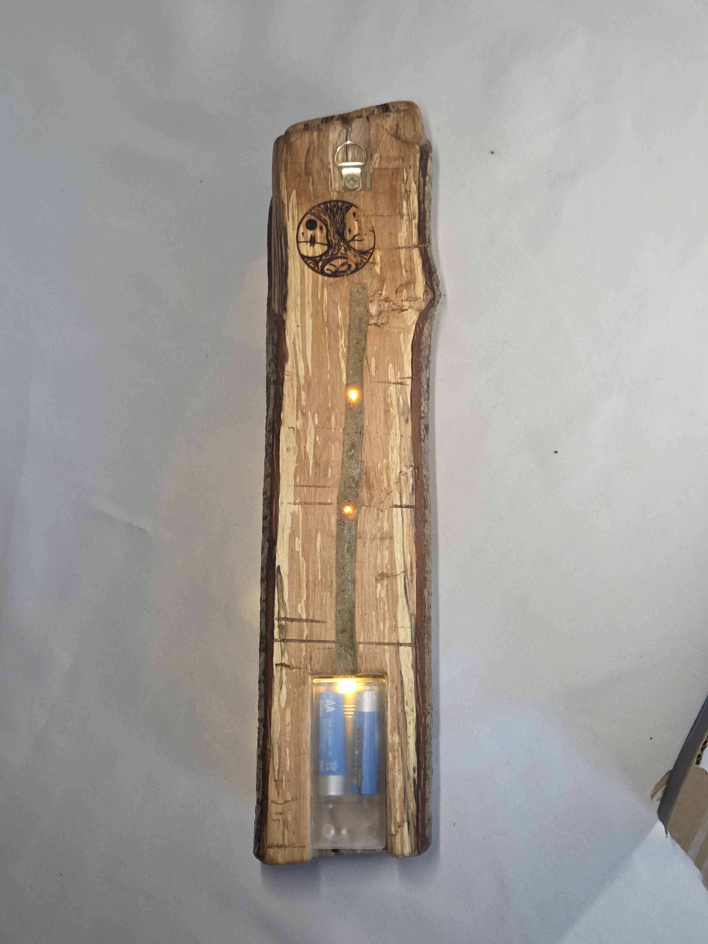 Rustic Tealight Holder with Fairy Lights, made in Wotton-under-Edge, Gloucestershire, by Bough & Burrow - View 9